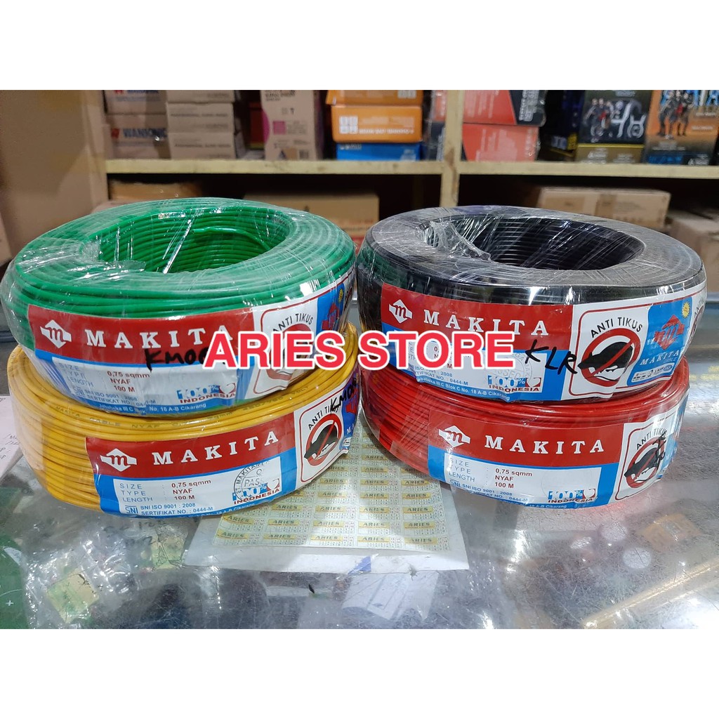 1 roll kabel serabut MAKITA NYAF 0.75 kabel serabut tembaga