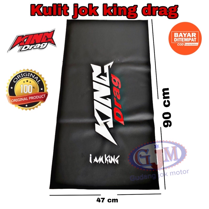 kulit jok king drag bahan tebal lembaran tanpa jahit #vario#scoopy#beat#genio#supra#mio#jupiter#mx#revo#satria#