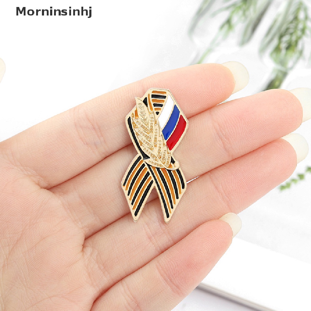 Mor Bros Pin Enamel Bentuk Bendera Rusia Untuk Aksesoris Pakaian