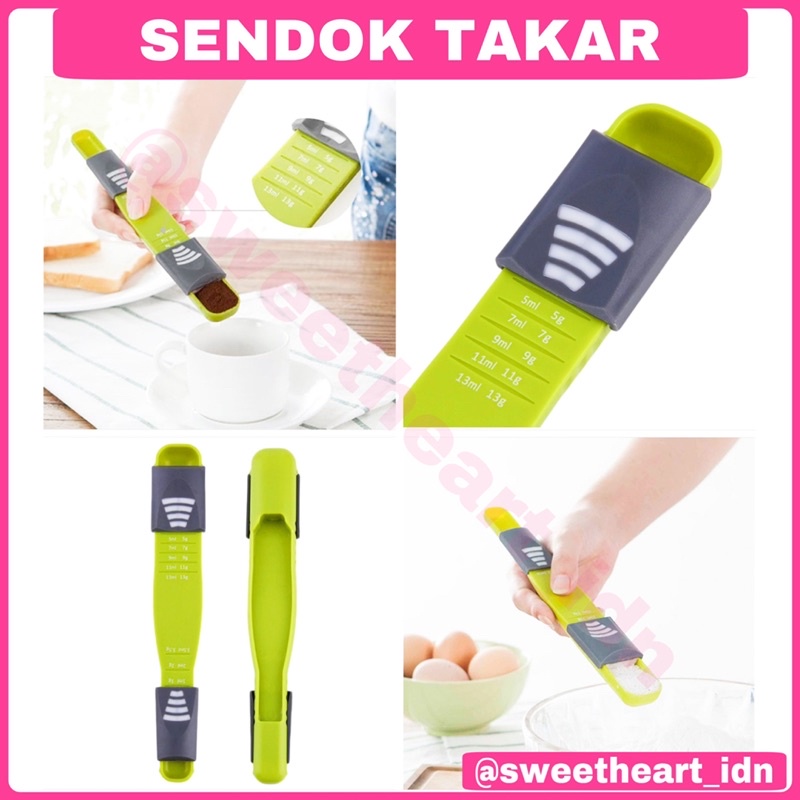 Sendok Takar Bumbu Geser Sliding Measuring Spoon