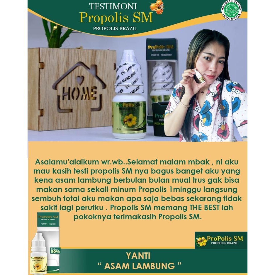 Obat Asam Lambung, GERD, Infeksi Lambung, Maag Kronis, Didpesia, Tukak Lambung, Kanker Lambung, Mag, Maah, Maagh, Sakit Tenggorokan, Mual Muntah, Perut Kembung Melilit Begah, Asli 100% Original Propolis SM Brazil