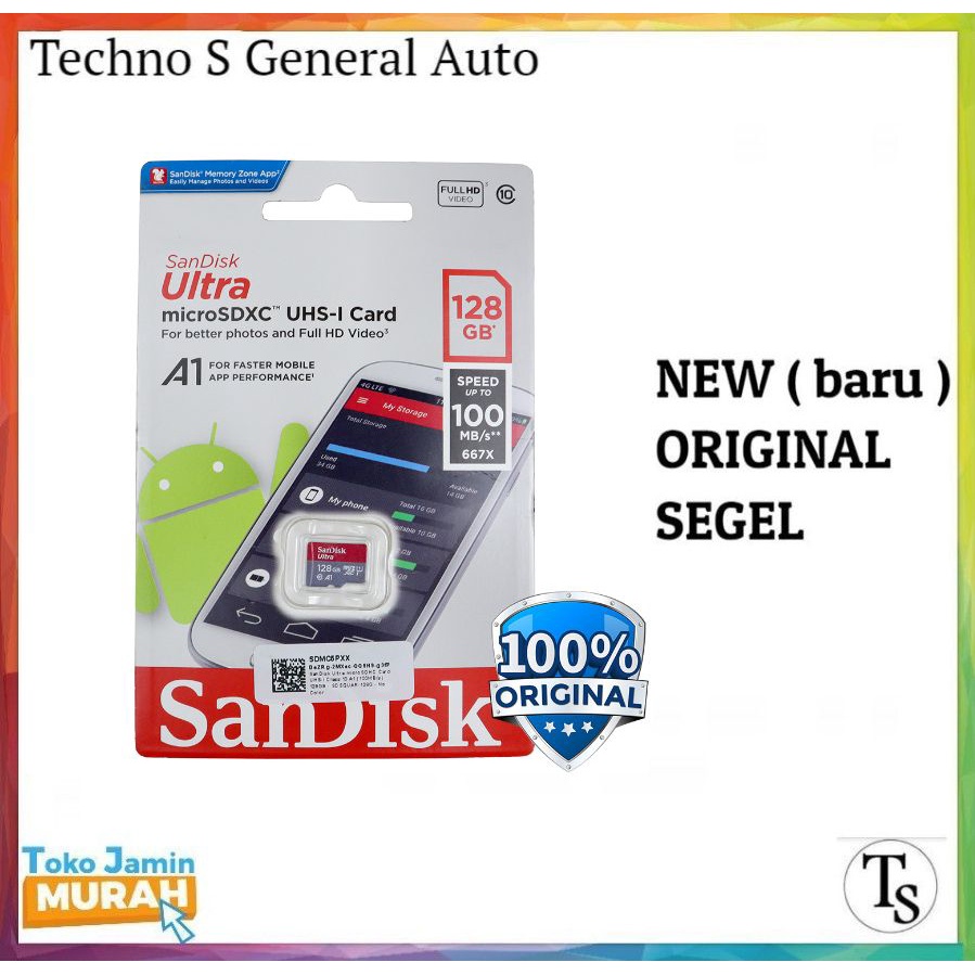 Original Memory Card Nintendo Switch - Sandisk MicroSD 128GB - Memory Hp 128 GB