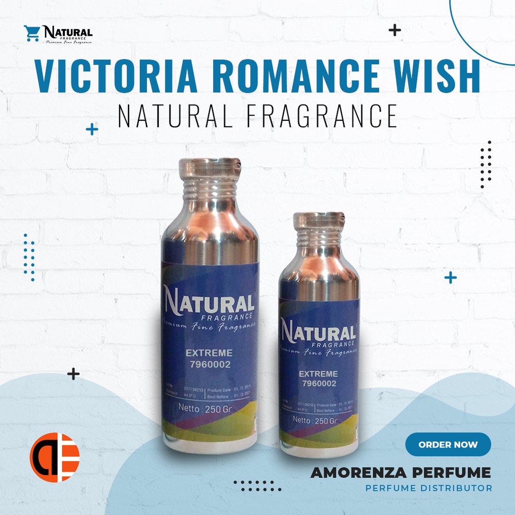 BIBIT PARFUM MURNI VICTORIA ROMANCE WISH UNISEX - ROMANTIC NATURAL FRAGRANCE 250ML SEGEL PABRIK
