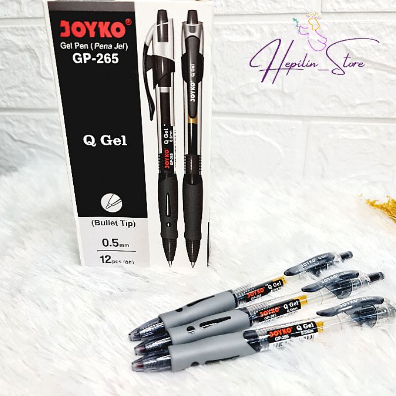

Balpoin Gel Joyko GP 265 ECER 1 Biji / Bolpen Gel Hitam Joyko 0.5 mm Ecer Q-Gel / Pulpen Gel Joyko Hitam / Ballpoint Joyko