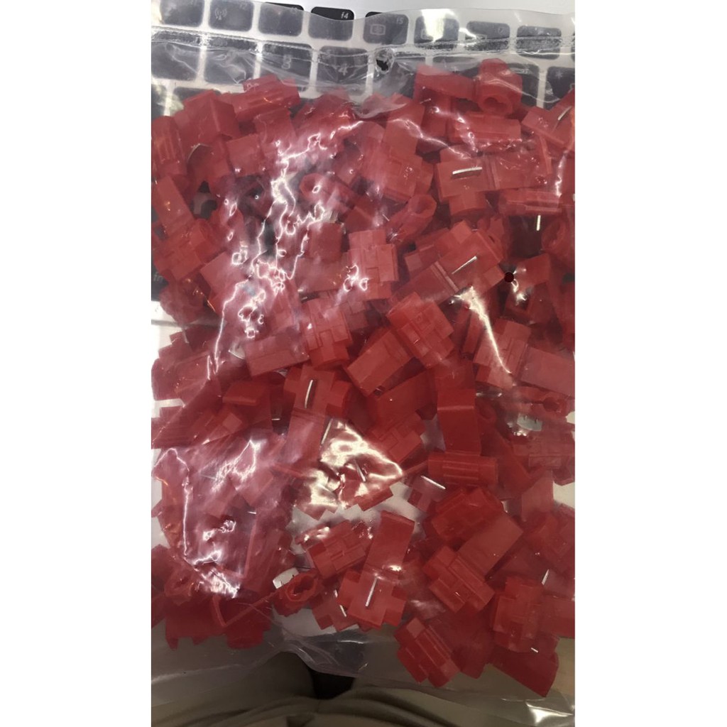 Quick Splice Wire Connector SNAP LOCK Jumper Penyambung Kabel Merah Snaplock 0.5-1mm Merah