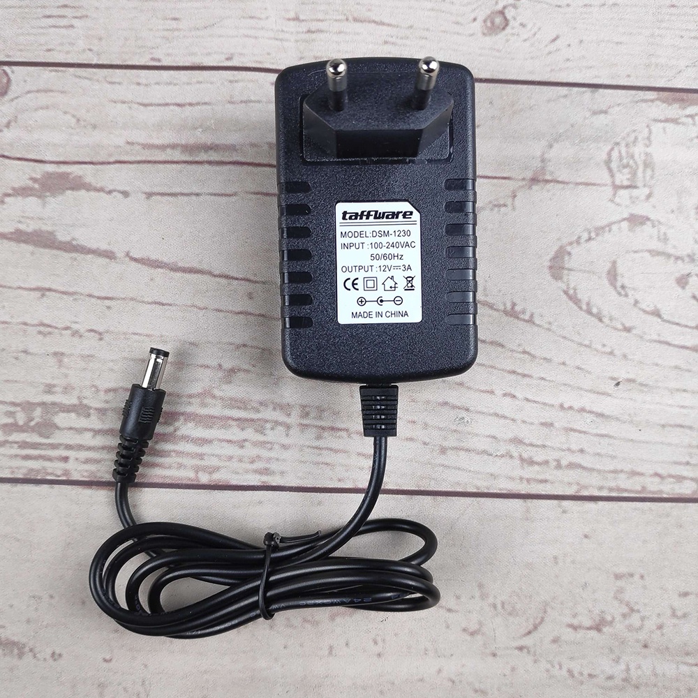 Power Adaptor LED Strip DC12V 3A - DSM-1230 - Black