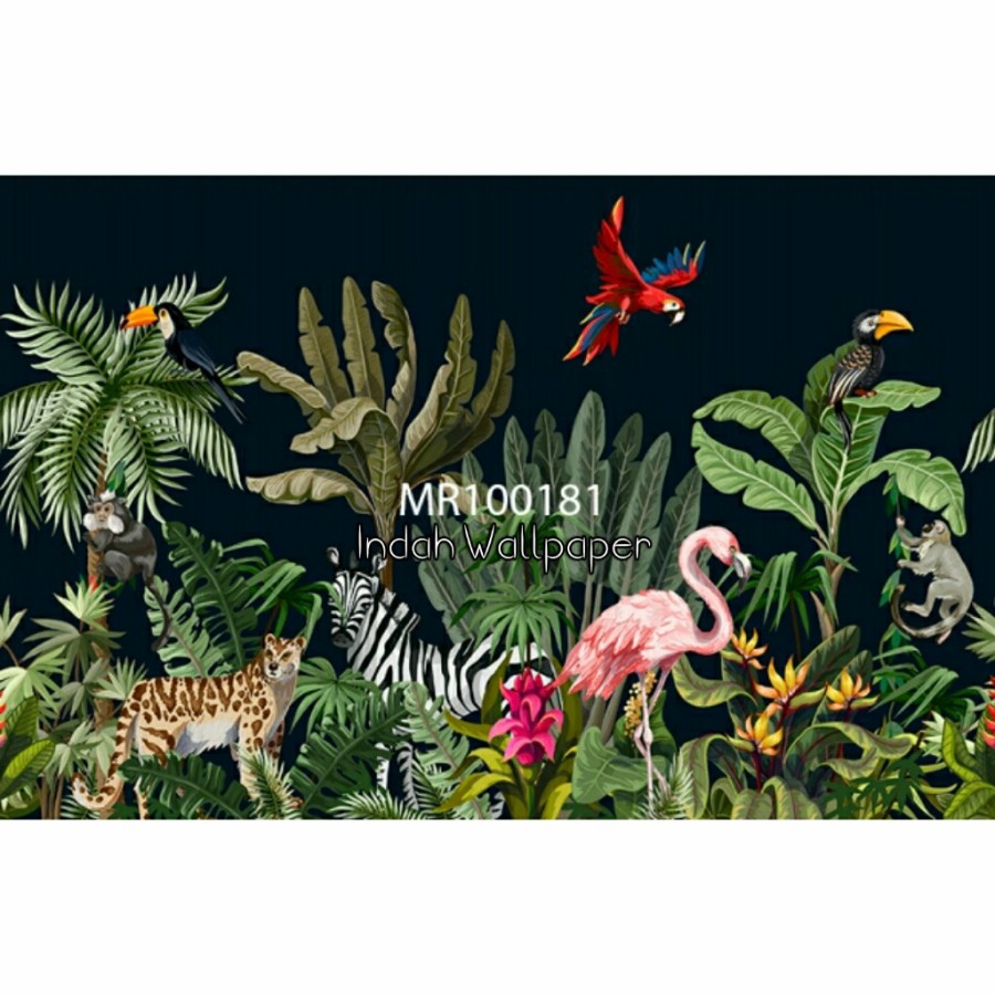 Photowall Mural 3D Wallpaper Dinding Mural Visual Tropical Lukis 3D