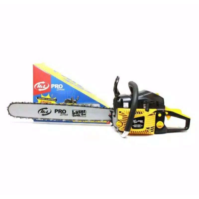 Mesin Chain Saw 22inc H&L PRO 5800 2 Tak Mesin Gergaji Potong Pohon Kayu