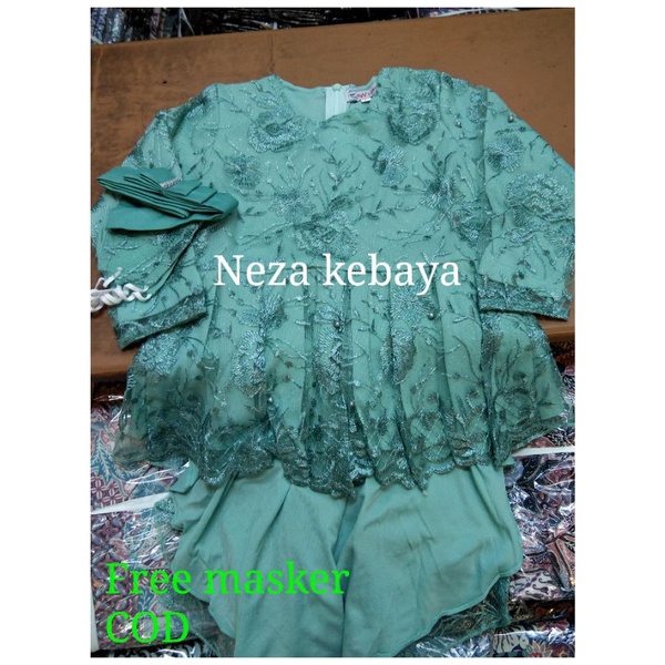 SETELAN KEBAYA TULLE ANAK WARDAH//KEBAYA AURORA ANAK/BAJU PESTA ANAK//SERAGAMAN KEBAYA ANAK