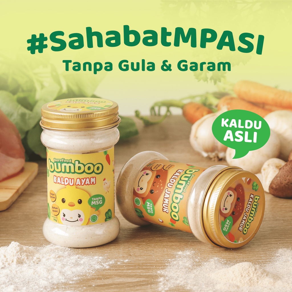 BUMBOO Kaldu Asli Bumbu Bunda Kaldu Anak MPASI - No MSG - Tanpa Gula &amp; Garam - Bahan Alami - Tambahan Sayur Asli