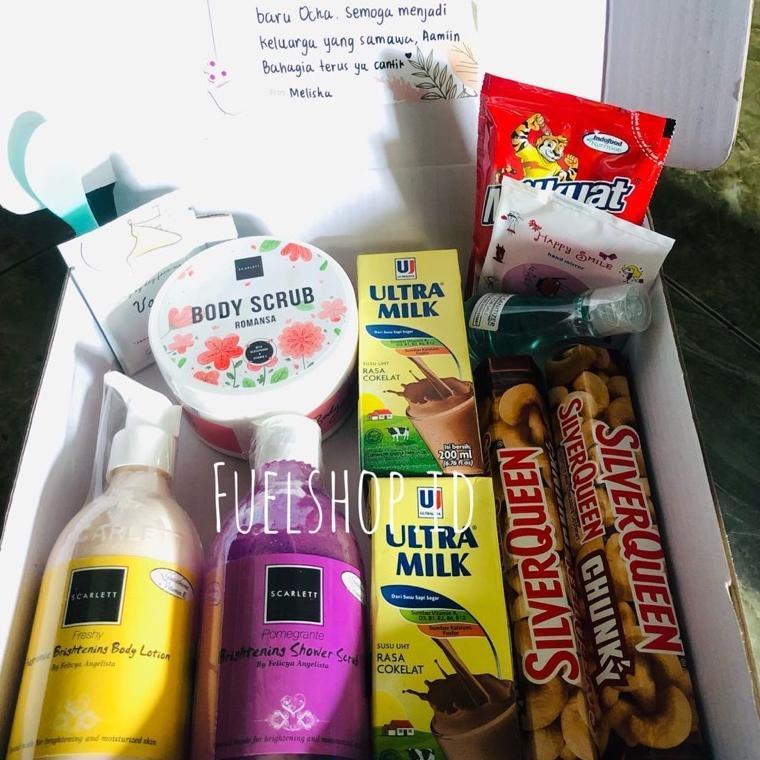 

{Z-EMQ {☀ (1KG) HAMPERS BOX / GIFT BOX / KADO / LEBARAN / ULANG TAHUN / SCARLETT WHITENING (ORIGINAL 100%) {amanah