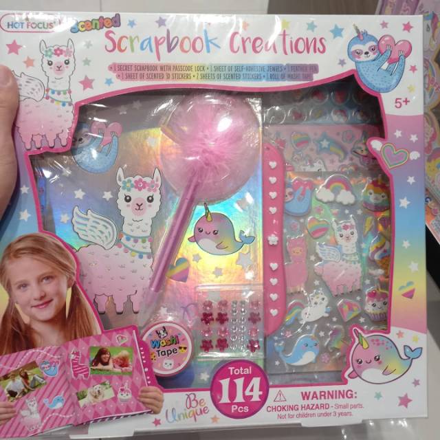 

Hot Focus Scented Scrapbook Creations LlamavBuku Diary Notebook