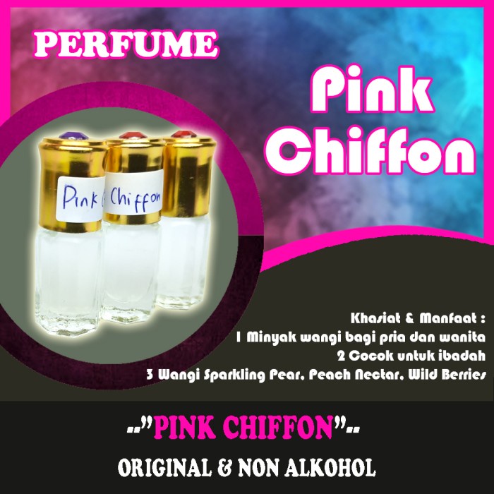 PARFUM PINK CHIFFON MINYAK WANGI ASLI 100 PERSEN MURNI NON ALKOHOL