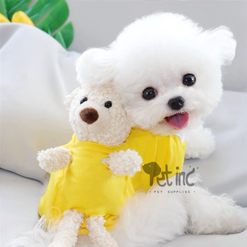 Hug me bear yellow tee (boneka bisa lepas)