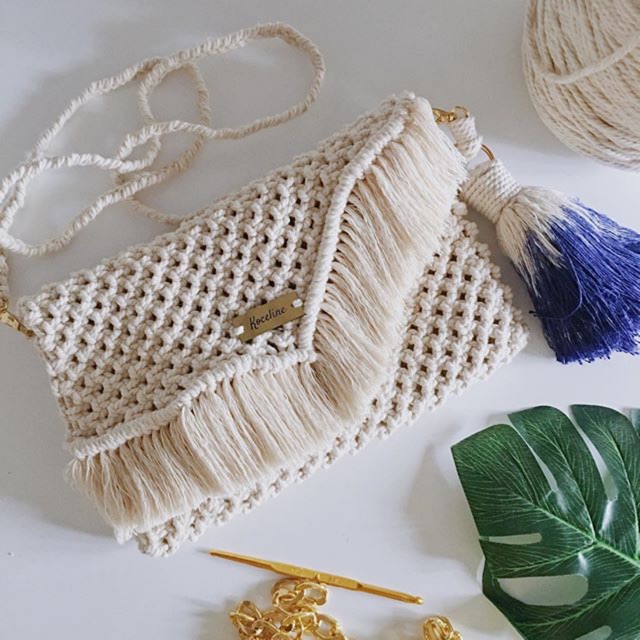 macrame sling bag