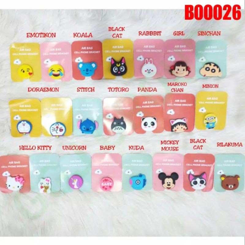 DC B ( B00026 ) POP SOCKET 3D KARAKTER / TIDAK BISA MEMILIH