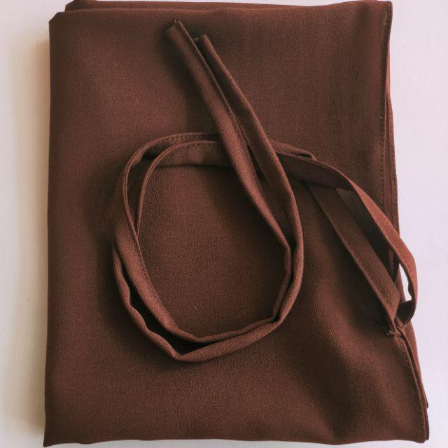 Bergo maryam premium diamond / Hijab Instan bergo maryam tali nonpet-Choco