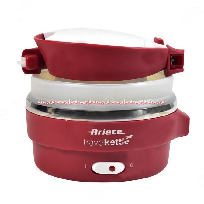 Ariete Travel Kettle Red 800ml Teko Listrik Travelling Bisa Dilipat Foadable Merah Masak Air