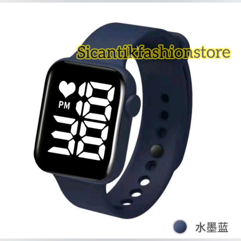 Jam Tangan Digital LED Anti Air Rubber Electronic Fashion Import Pria Wanita Jam tangan led pria