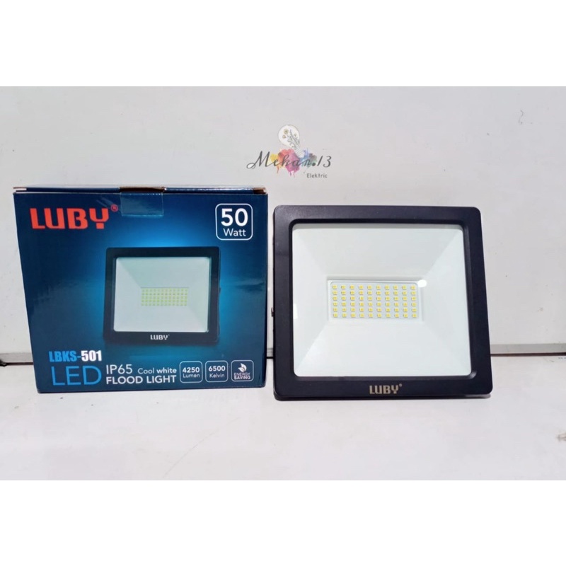 Lampu Sorot Luby 50 watt LBKS-501 / Lampu Tembak / Flood Light LED 50 watt LUBY - SNI