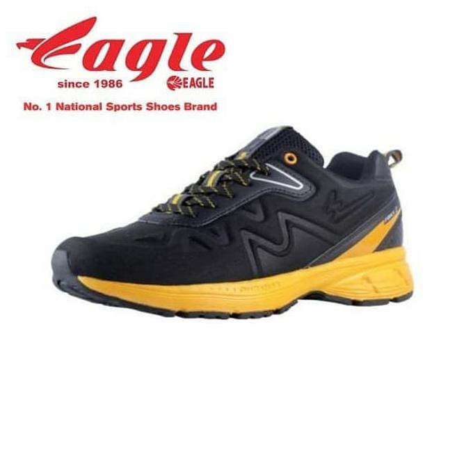 IREADY STOCKl SEPATU RUNNING EAGLE ORIGINAL - FORCE 2 - Hitam, 38 ICLl