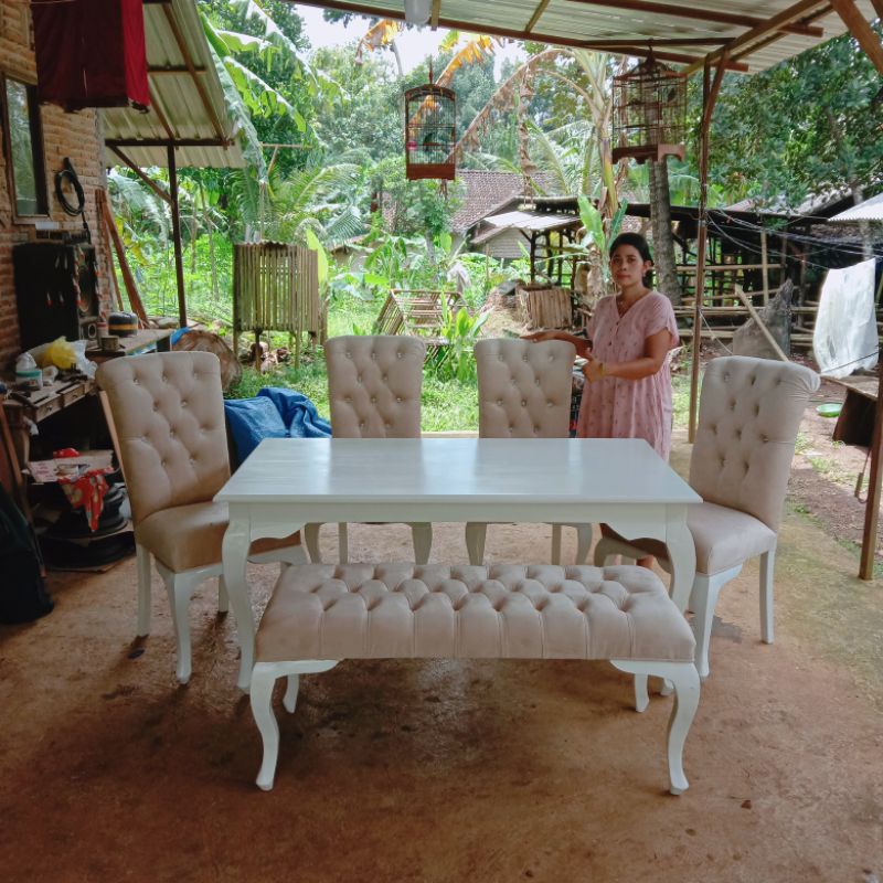 kursi meja makan cantik furniture Jepara