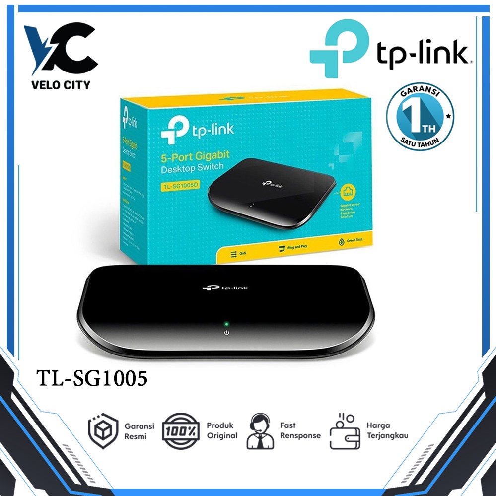 TP-LINK TL-SG1005D TPLink 5 Port Gigabit Desktop Switch Hub - Garansi Resmi