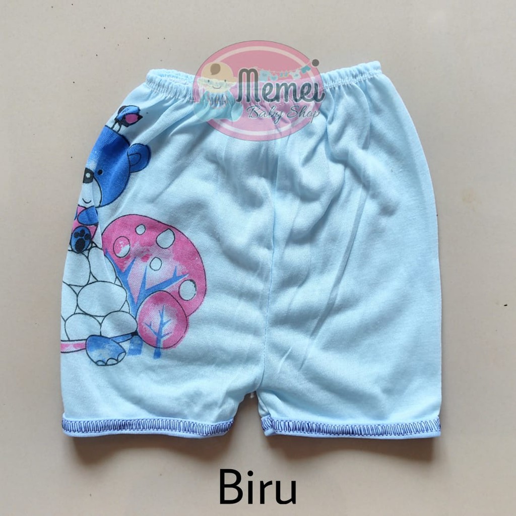 1 LUSIN (12 pcs) Celana bayi pendek WARNA SABLON grosir murah bagus