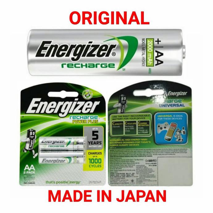 Energizer Battery Rechargeable Aa Batre Cas Baterai A2 2000Mah 1.2V