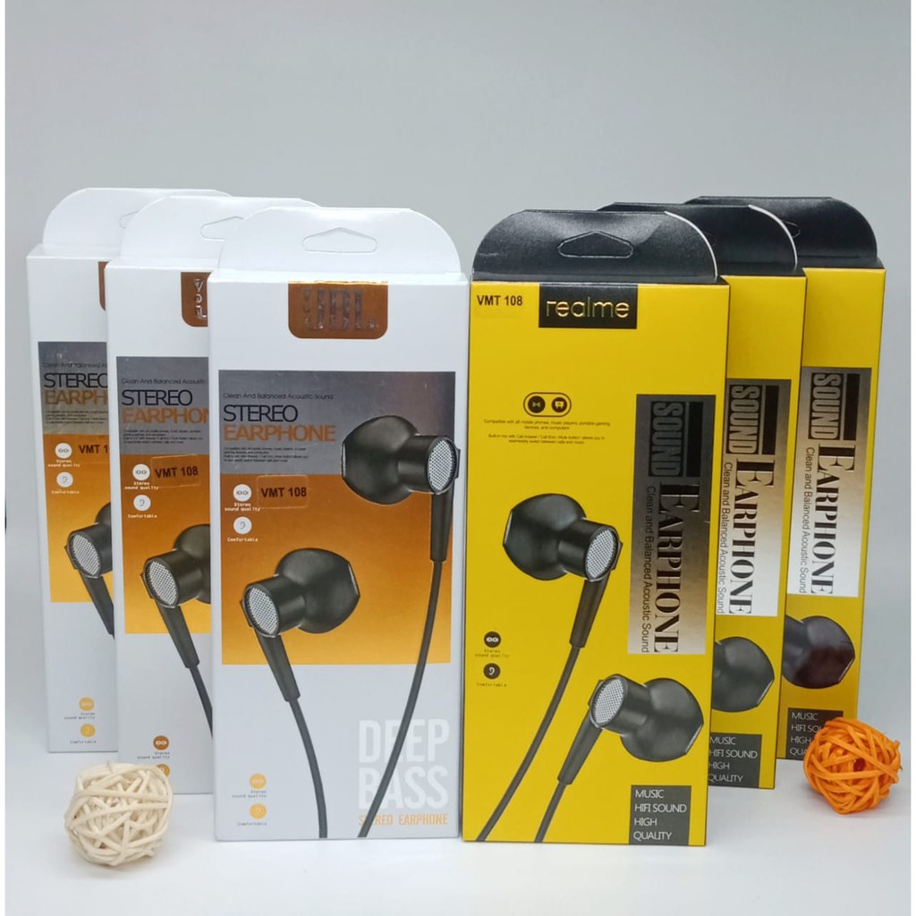 Headset Ori / Handsfree VMT-108 Stereo Earphone