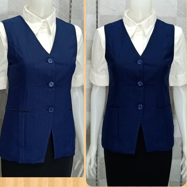 ❇ Rompi Vest Kerja Kantor Wanita - Hitam, S ➾