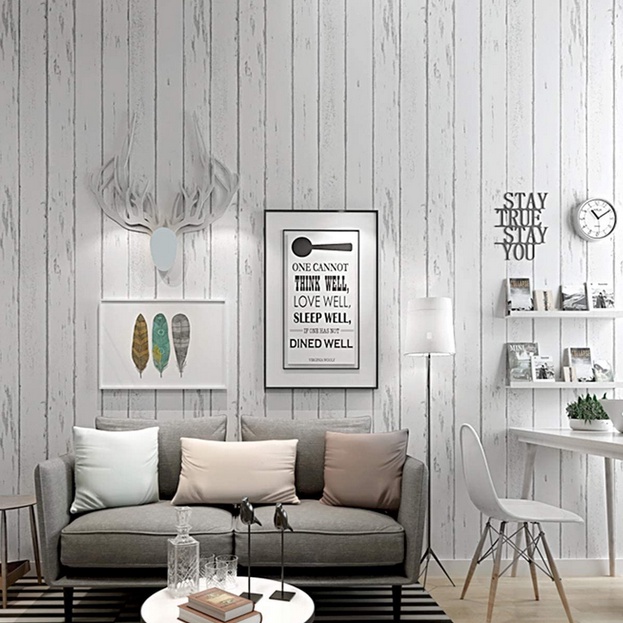 TERMURAH !!! COD WALLPAPER STICKER DINDING MOTIF ELEGANT WALLPAPER RUANG TAMU / KAMAR TIDUR BEST SELLER 45CM X 5M - BOY WALLPAPER