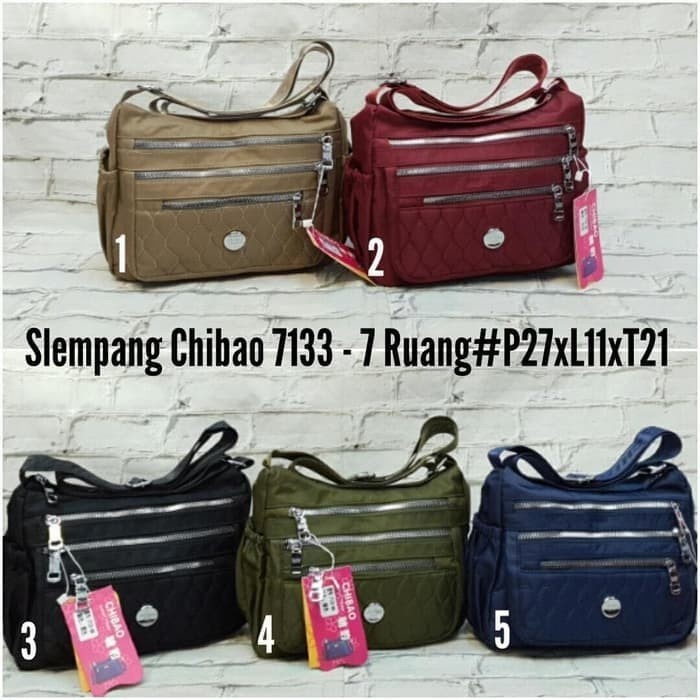 Tas Selempang TAS SELEMPANG WANITA IMPORT CHIBAO 7133 BORDIR - TAS PARASUT MURAH selempang hitz mura