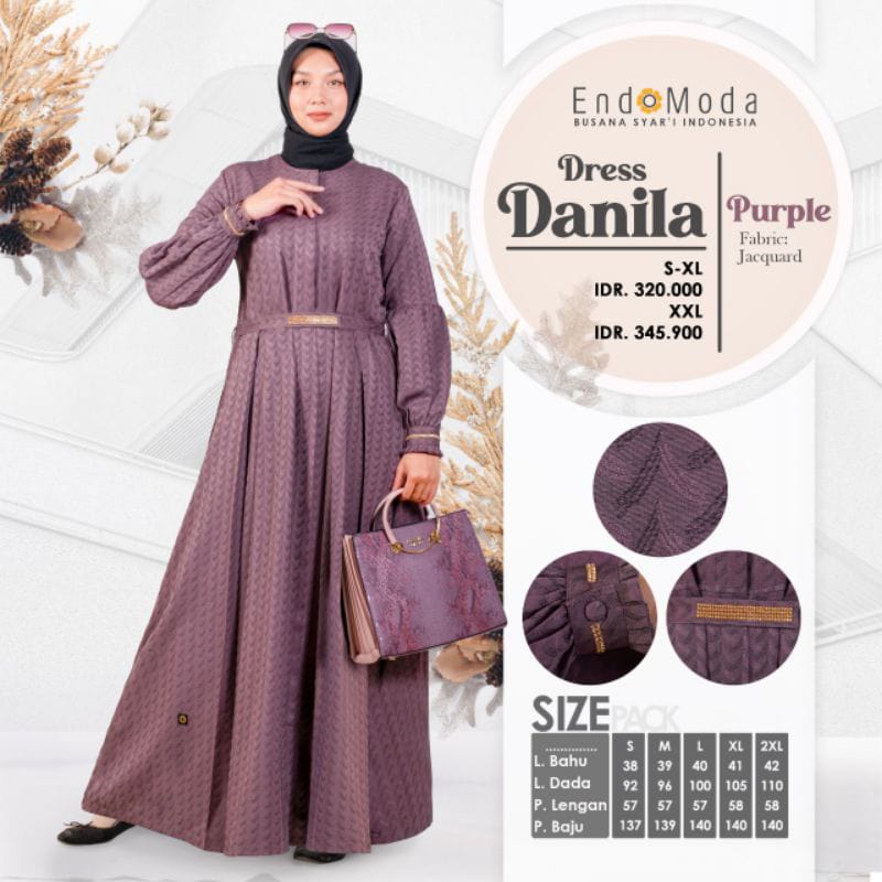 BAJU DRESS ENDOMODA DANILA TERBARU [BISA COD]