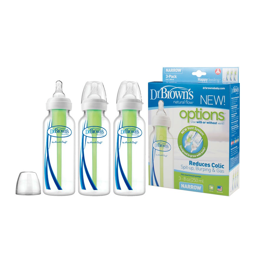 BOTOL SUSU BAYI DR BROWNS OPTION ISI 3 PACK UKURAN 250ML BIRU -3924