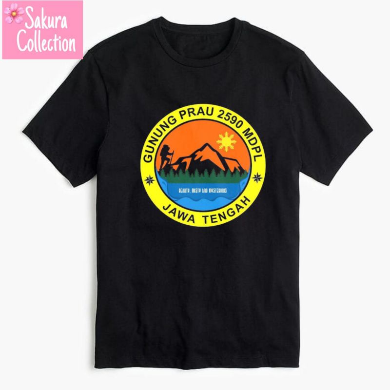 Kaos Gunung Prau Outdoor / Pendaki gunung / Hiking