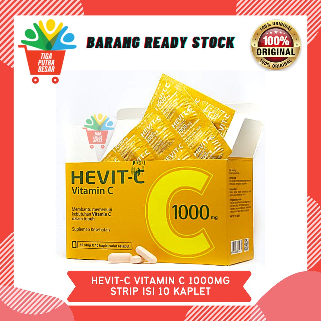 HEVIT C SUPLEMEN KESEHATAN VITAMIN C 1000MG 1 STRIP ISI 10 KAPLET