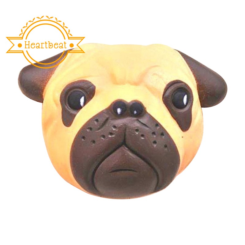Mainan Boneka Remas Squishy Desain Kartun Kepala Anjing Kawaii