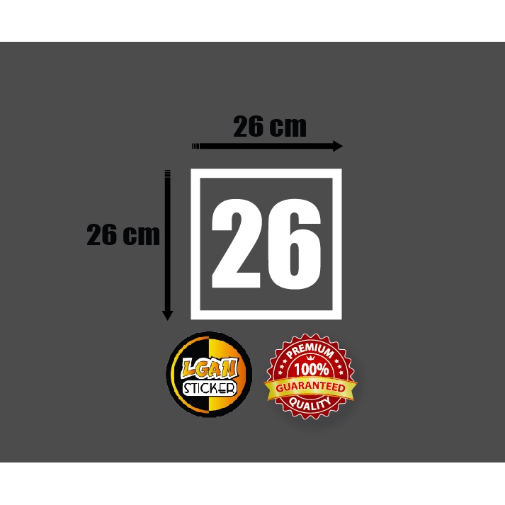 

STIKER ANGKA DIDLM KOTAK UK 26 CM BAHAN REVLEKTIVE
