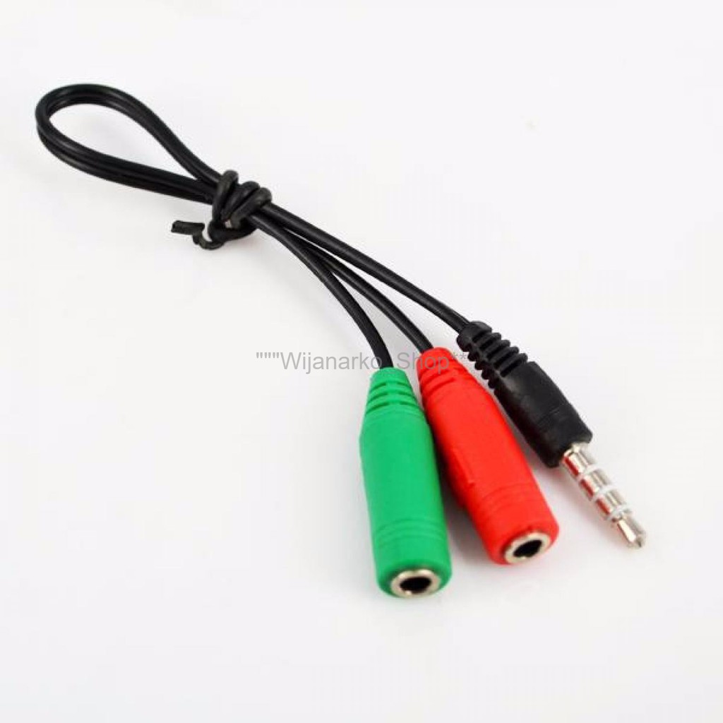 Splitter Audio Cable 3.5mm Male to 3.5mm HiFi Microphone and Headphone KAD11