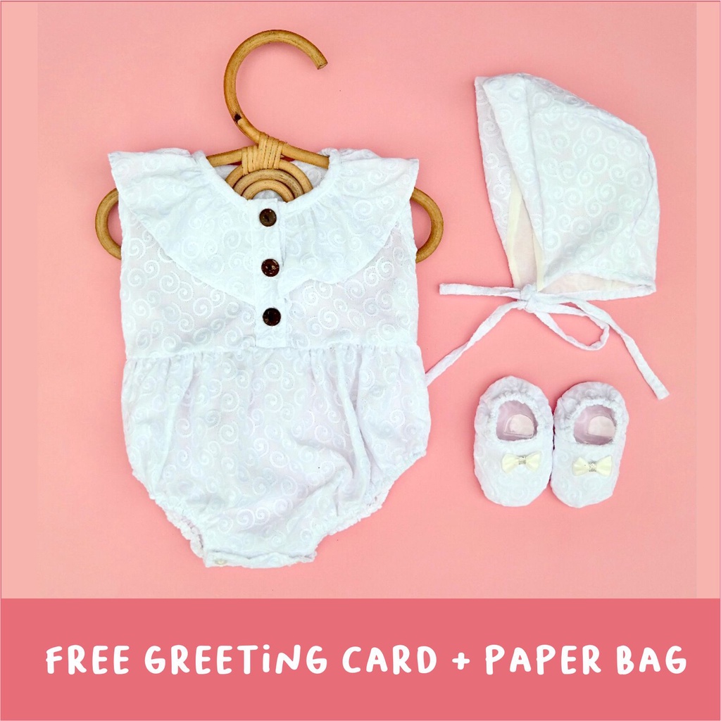 [Hikeen] baby jumper with bonnet hampers bayi perempuan baby gift set premium