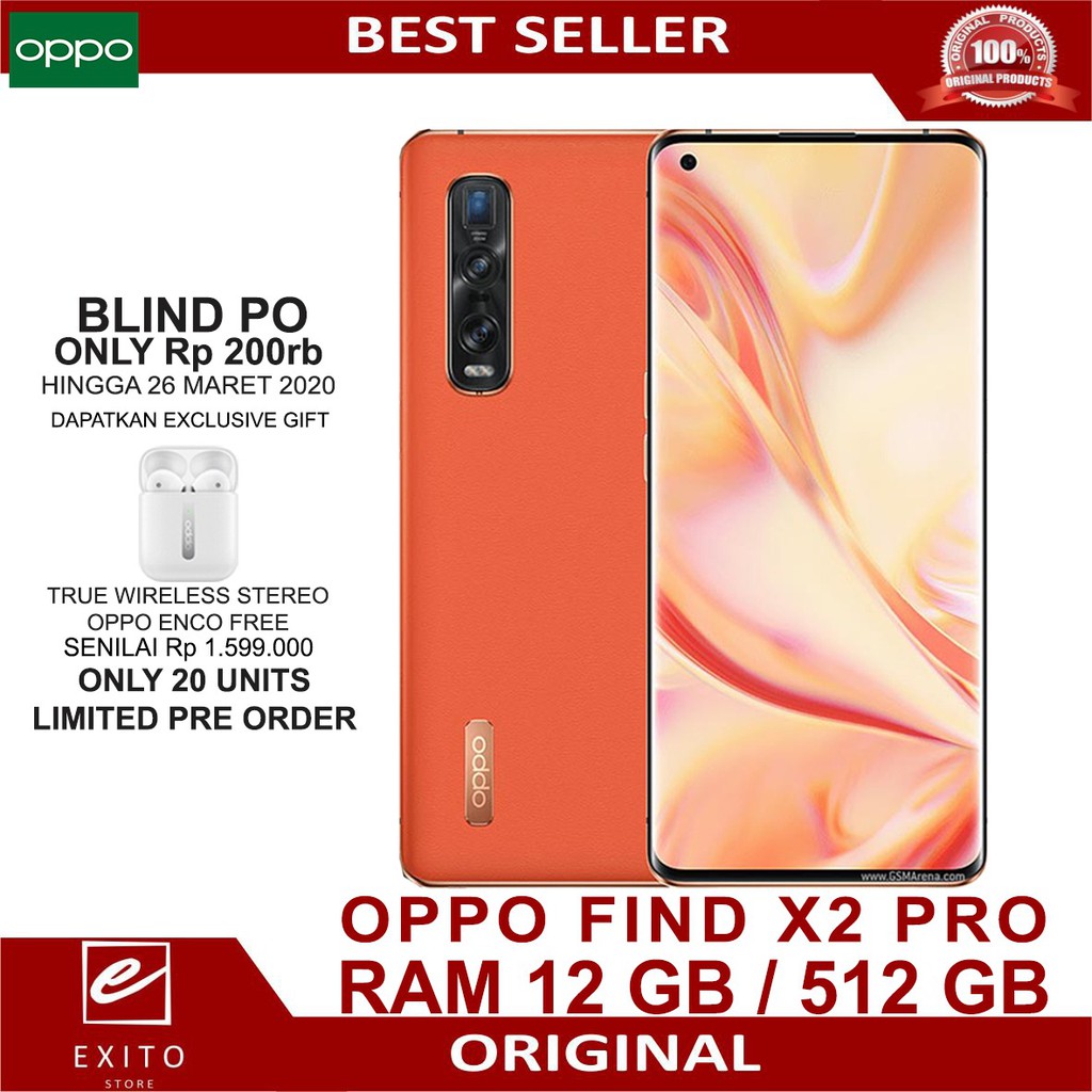 Jua   l OPPO FIND X2 PRO RAM 12GB ROM 512GB GARANSI RESMI OPPO INDONESIA