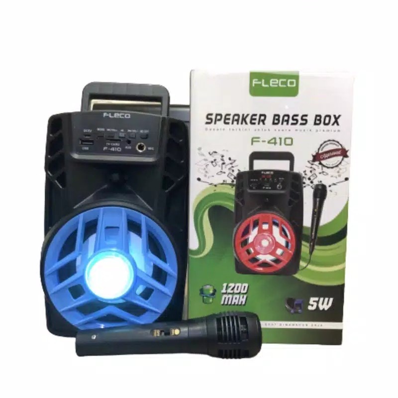 Speaker Karaoke F 410 / XTM 8118 Free Mic Uk. 5 inch Super Bass//Salon Aktif Portable//Speaker Wirel