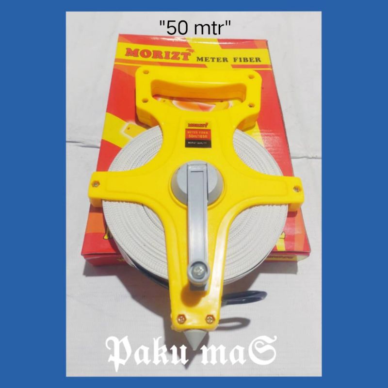 Meteran 50 meter fiber meteran tancap moritz