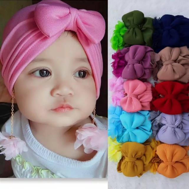 Turban anak anting / Turban bayi cantik lucu