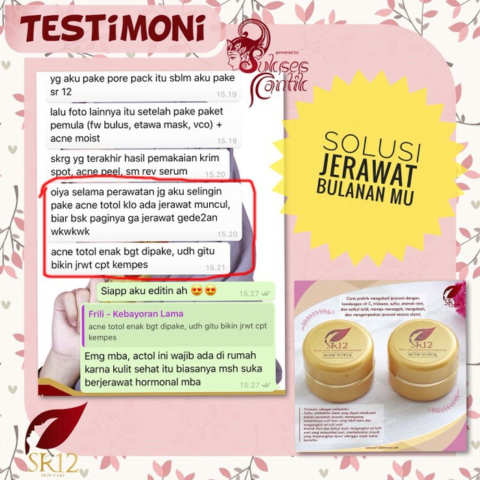 KRIM JERAWAT TOTOL SR12 BPOM AMAN AMPUH MENGEMPESKAN JERAWAT CREAM TUMPAS JERAWAT PERAWATAN JERAWAT