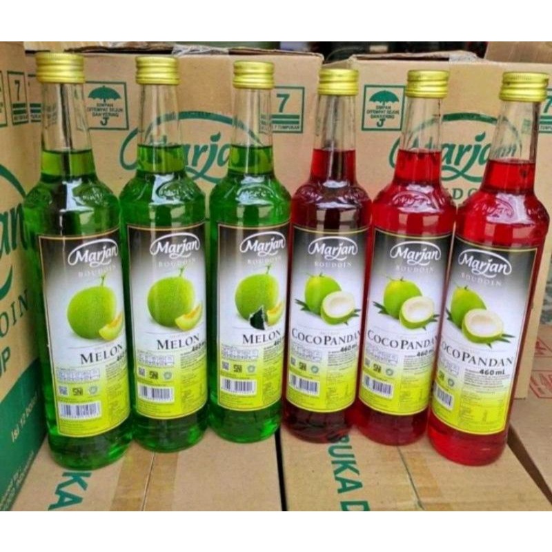 

sirup Marjan 460ml rasa cocopandan dan melon.