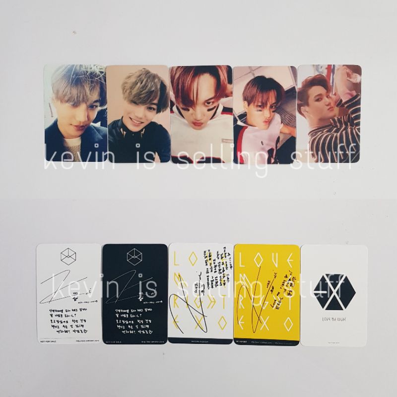 Unofficial EXO Kai Photocard PC Replica Album Exodus Love Me Right Chinese Romantic Universe Japan