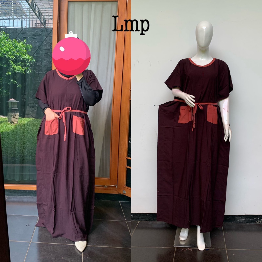 Belluva Daster Rayon Premium Jumbo Twill Panjang Busui Polos Ori Tebal Murah