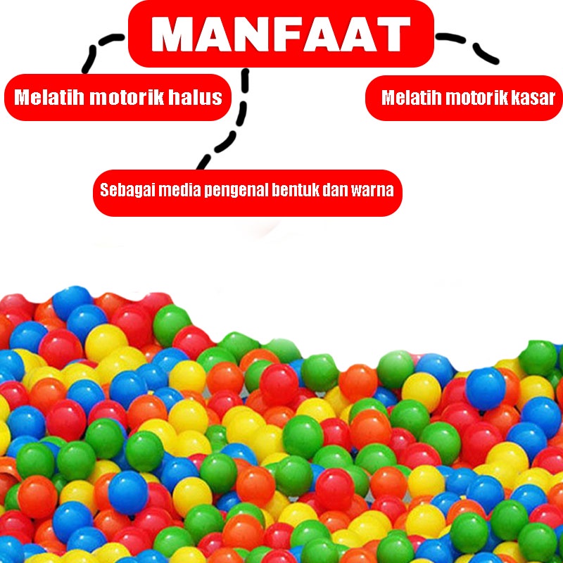 Mainan Anak Mandi Bola Plastik Isi 100PCS